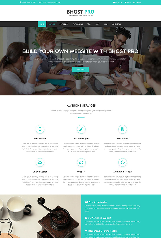 Bhost Pro – Business  Solution WordPress Theme - 