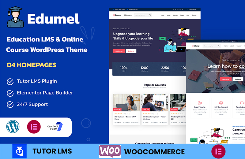 Edumel Education & Online Course LMS WordPress Theme - 