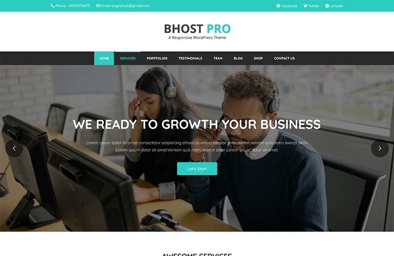 Bhost – Responsive Bootstrap WordPress Theme - 